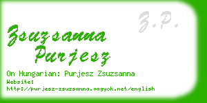 zsuzsanna purjesz business card